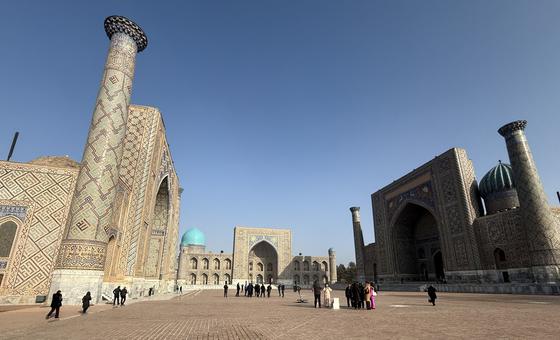 Площадь Регистан в Самарканде, Узбекистан.